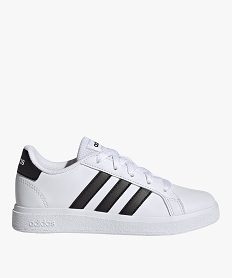 baskets garcon low-cut a bandes contrastantes grand court - adidas blancE522101_1