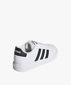 baskets garcon low-cut a bandes contrastantes grand court - adidas blancE522101_4