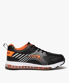 GEMO Baskets garçon style running avec semelle à bulle dair - Airness noir vif