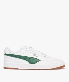 GEMO Baskets homme style rétro à lacets avec semelle épaisse - Puma Blanc