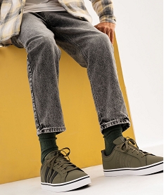 baskets homme unies a lacets languette en mesh vs pace - adidas kaki standard baskets adidasE525301_4