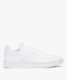 baskets homme unies a lacets hoops 3.0 - adidas blanc baskets adidasE525601_1