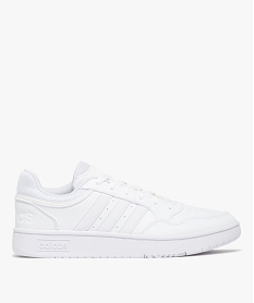 GEMO Baskets homme unies à lacets Hoops 3.0 - Adidas Blanc