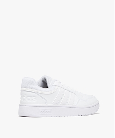 baskets homme unies a lacets hoops 3.0 - adidas blanc baskets adidasE525601_4