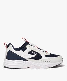 GEMO Baskets homme dessus en mesh et à lacets style running - Fila Bleu