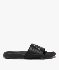 GEMO Mules de piscine homme unies à bandeau effet matelassé - Kappa noir standard