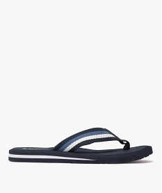 GEMO Tongs homme légères à brides tricolores - Isotoner bleu standard