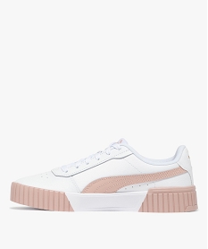 baskets femme dessus en cuir a semelle epaisse contrastante - puma blanc baskets pumaE531101_3