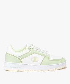 GEMO Baskets femme bicolores à lacets avec semelle épaisse à étoiles - Champion USA blanc chine