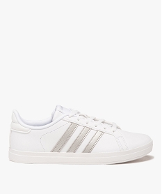GEMO Baskets femme à lacets et à bandes contrastantes brillantes - Adidas blanc chine