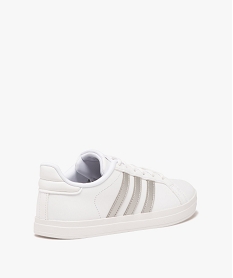 baskets femme a lacets et a bandes contrastantes brillantes - adidas blancE531801_4