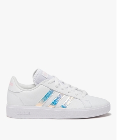 GEMO Baskets femme unies à bandes colorées avec lacets – Adidas blanc standard