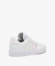 baskets femme unies a bandes colorees avec lacets – adidas blanc standard baskets adidasE532001_4