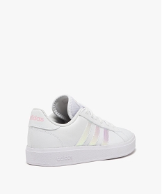 baskets femme unies a bandes colorees avec lacets – adidas blanc baskets adidasE532001_4