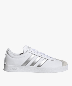 GEMO Baskets femme contrastées avec bandes latérales - Adidas Blanc