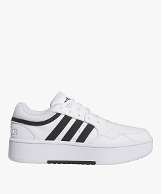 baskets femme a semelle plateforme avec lacets et bandes laterales - adidas blanc baskets adidasE532501_1