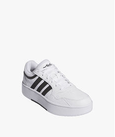 baskets femme a semelle plateforme avec lacets et bandes laterales - adidas blanc baskets compenseesE532501_2