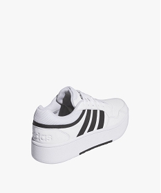 baskets femme a semelle plateforme avec lacets et bandes laterales - adidas blanc baskets adidasE532501_3