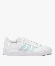 baskets femme unies a bandes colorees avec lacets – adidas blanc baskets adidasE532601_1