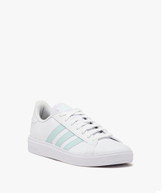 baskets femme unies a bandes colorees avec lacets – adidas blanc chine baskets adidasE532601_2