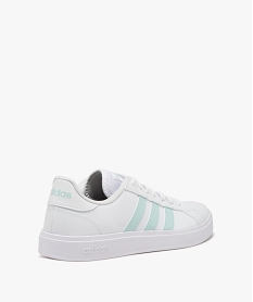 baskets femme unies a bandes colorees avec lacets – adidas blanc chine baskets adidasE532601_4