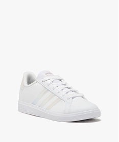 baskets basses a bandes brillantes femme - adidas grand court base blanc chine baskets adidasE532701_2