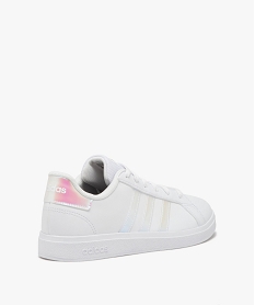 baskets basses a bandes brillantes femme - adidas grand court base blancE532701_4