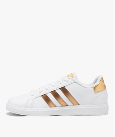 baskets basses a bandes brillantes femme - adidas grand court base blanc standard baskets adidasE532801_3