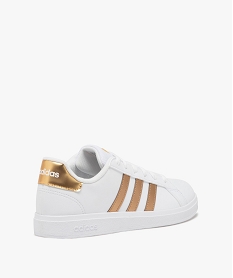 baskets basses a bandes brillantes femme - adidas grand court base blanc standard baskets adidasE532801_4