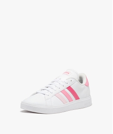 baskets femme unies a bandes colorees avec lacets – adidas rose chine baskets adidasE532901_2