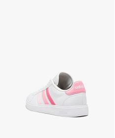 baskets femme unies a bandes colorees avec lacets – adidas blanc baskets adidasE532901_4