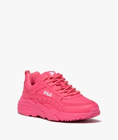 baskets femme unies a lacets ton sur ton style running - fila rose baskets filaE533001_2