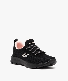 baskets femme unies en mesh et a lacets elastiques puregenius - skechers noir vif baskets skechersE533101_2