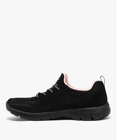 baskets femme unies en mesh et a lacets elastiques puregenius - skechers noir vif baskets skechersE533101_3