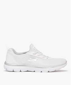 GEMO Baskets femme unies en mesh et à lacets élastiques Puregenius - Skechers blanc chine
