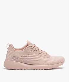 GEMO Baskets femme unies en mesh et à rainures - Skechers rose vif
