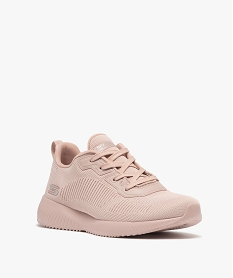 baskets femme unies en mesh et a rainures - skechers roseE534001_2