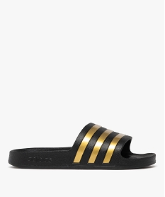 GEMO Mules de piscine à bandes contrastantes Adilette Aqua - Adidas noir standard