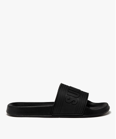 GEMO Mules de piscine femme unies Summer Vibes noir standard