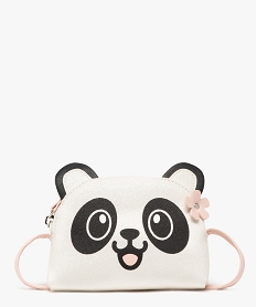 sac bandouliere tete de panda a paillettes fille blanc standardE536901_4
