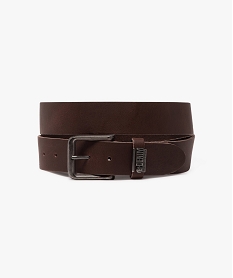 ceinture en cuir a grosse boucle en metal vieilli homme marron standardE540101_1