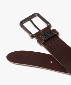 ceinture en cuir a grosse boucle en metal vieilli homme marron standardE540101_2