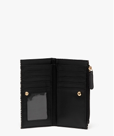 portefeuille en toile tissee a motifs femme noir standard porte-monnaie et portefeuillesE540701_3