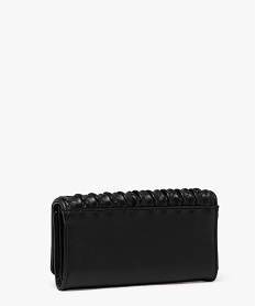 portefeuille avec rabat gaufre femme noir standard porte-monnaie et portefeuillesE541501_2