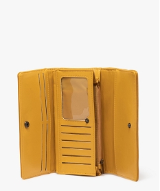 portefeuille avec rabat gaufre femme jaune standardE541801_3