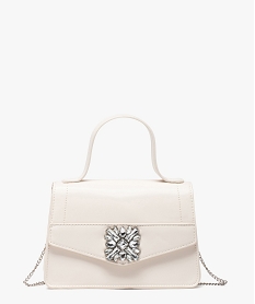 sac a main compact a strass et bandouliere en chaine femme blanc standardE543201_1