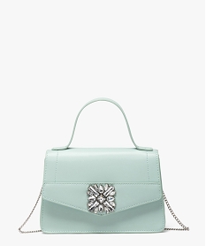 sac a main compact a strass et bandouliere en chaine femme vert standard sacs a mainE543301_1