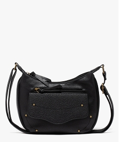 GEMO Sac bandoulière compact avec détail dentelle femme noir standard