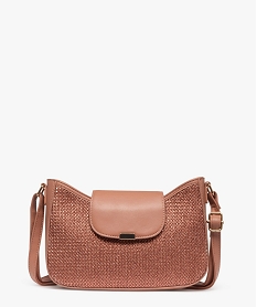 sac besace compact tisse femme rose standardE546301_1