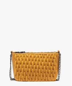 GEMO Sac bandoulière mini format texturé femme Jaune